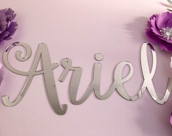 Mirror Letters, Personalized Mirror Name Sign, Nursery Decoration, Photo Booth Backdrop, Name Sign Decor, Laser Cut Names, Wedding Decor