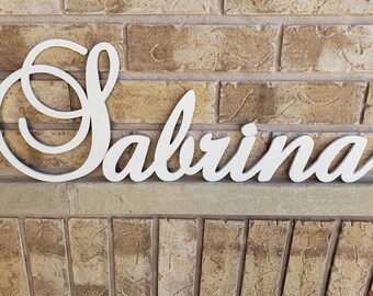 Custom Newborn Name Sign, Nursery Wall Hanging, Nursery Wall Decor, Personalized Laser Cut Wood Letters, Baby Shower Gift, Kids Name Sign