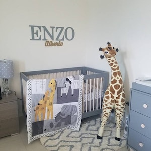 First and Middle Name Wall Sign, Boys Bedroom Decor, Baby Boy Nursery Decor, Large Wooden Letters for Kids Room, Wooden Name Signs