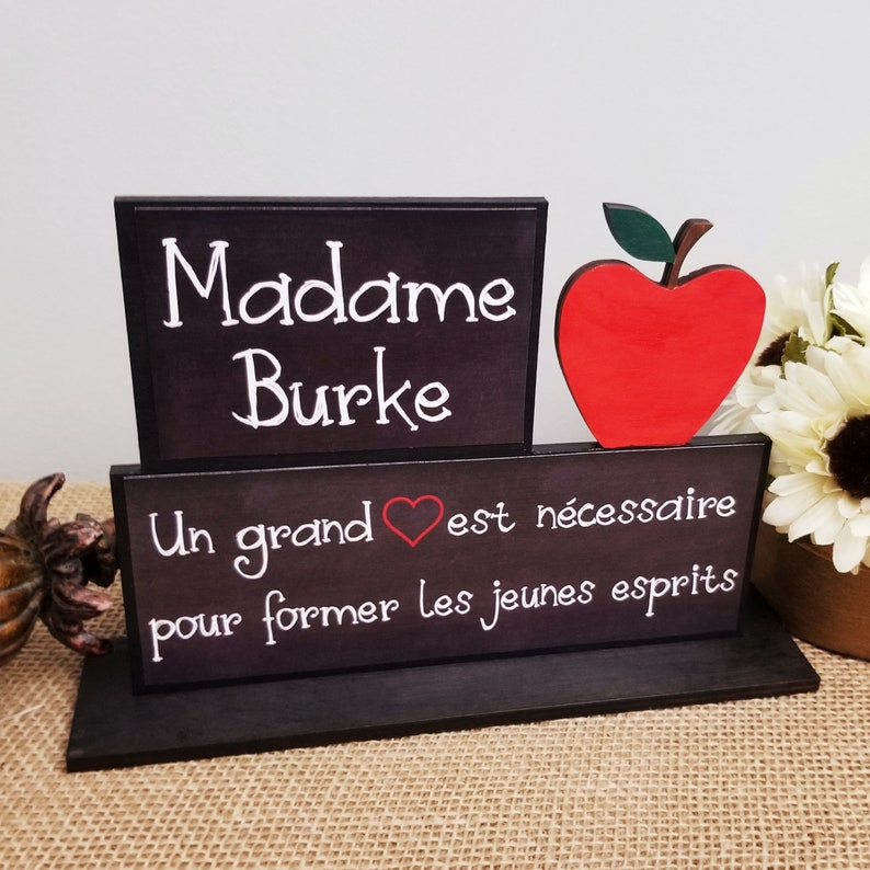Personalized French Teacher Gifts Teacher Appreciation Gift Etsy
