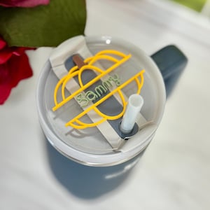 Tag voor herfstpompoenbeker, YETI Rambler naambordje strodeksel, Thanksgiving herfst compatibele Stanley-accessoires, H2.0 Stanley-topper