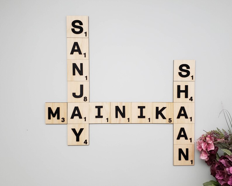 Scrabble Wall Art Puzzle Format Home Decor Personalized Etsy Canada