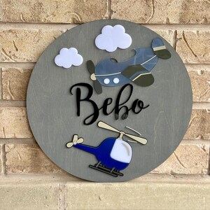 Airplane Name Sign, Aviation Nursery Decor, Planes Nursery Sign, Boys Room Airplane Wall Art, Vintage Airplane Theme, Baby Boy Nursery