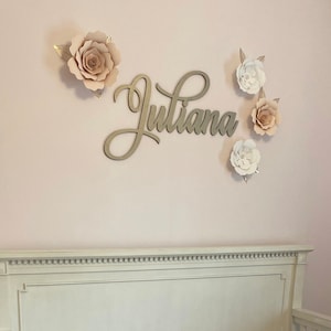 Custom Wall Name Art, Nursery Name Sign, Baby Nursery Decor, Baby Name Cut Out, Personalized Name Sign, Kids Room Decor, Large Wooden Letter