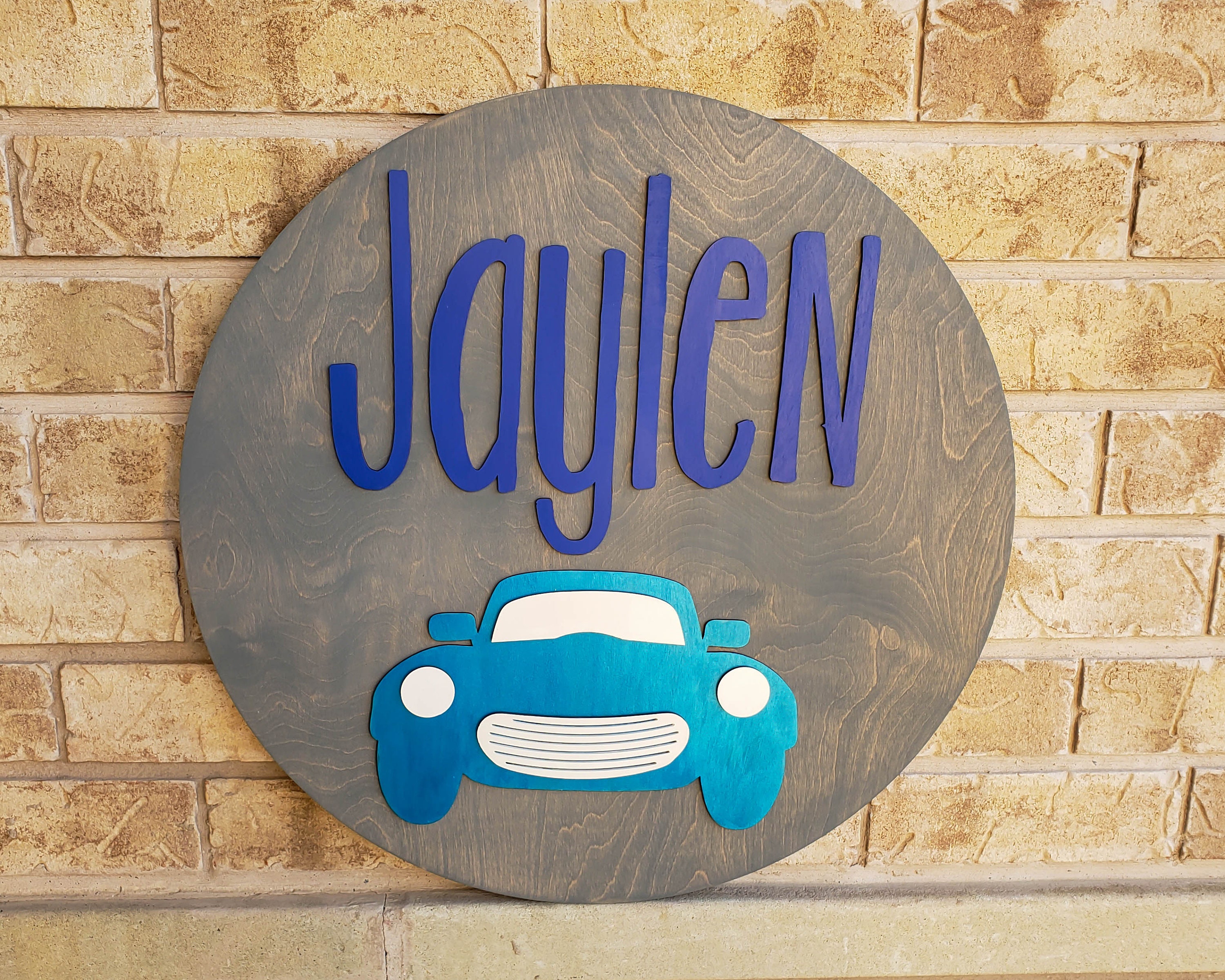 Classic Car Nursery Decor Vintage Car Nursery Round Name Etsy Canada