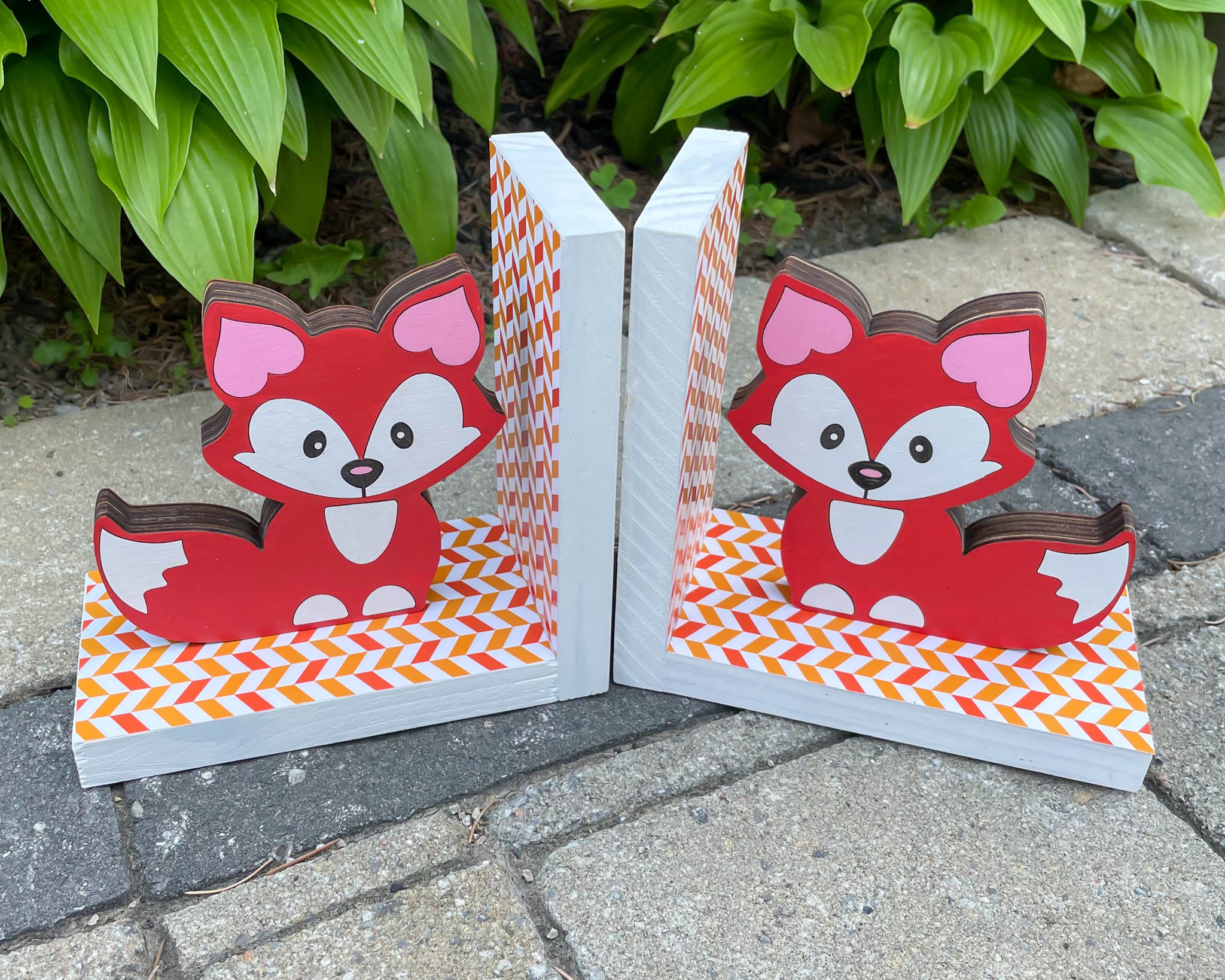 Baby Fox Bookends Woodland Nursery Decor Baby Shower Gift Etsy Canada