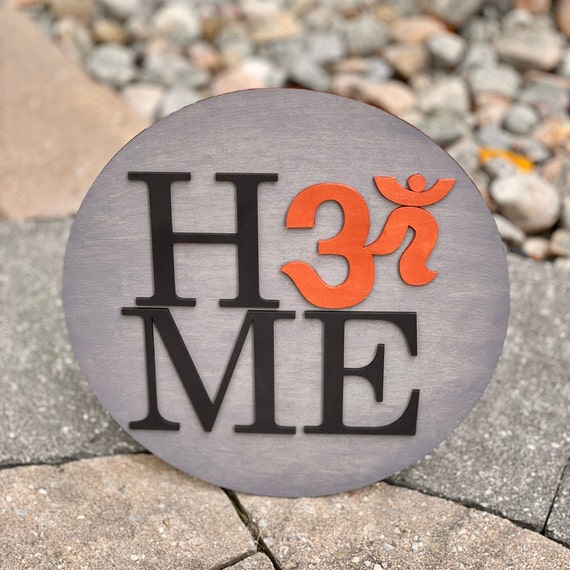 Sanskrit OM Wood Home Decor: Diwali Gift, Indian Housewarming