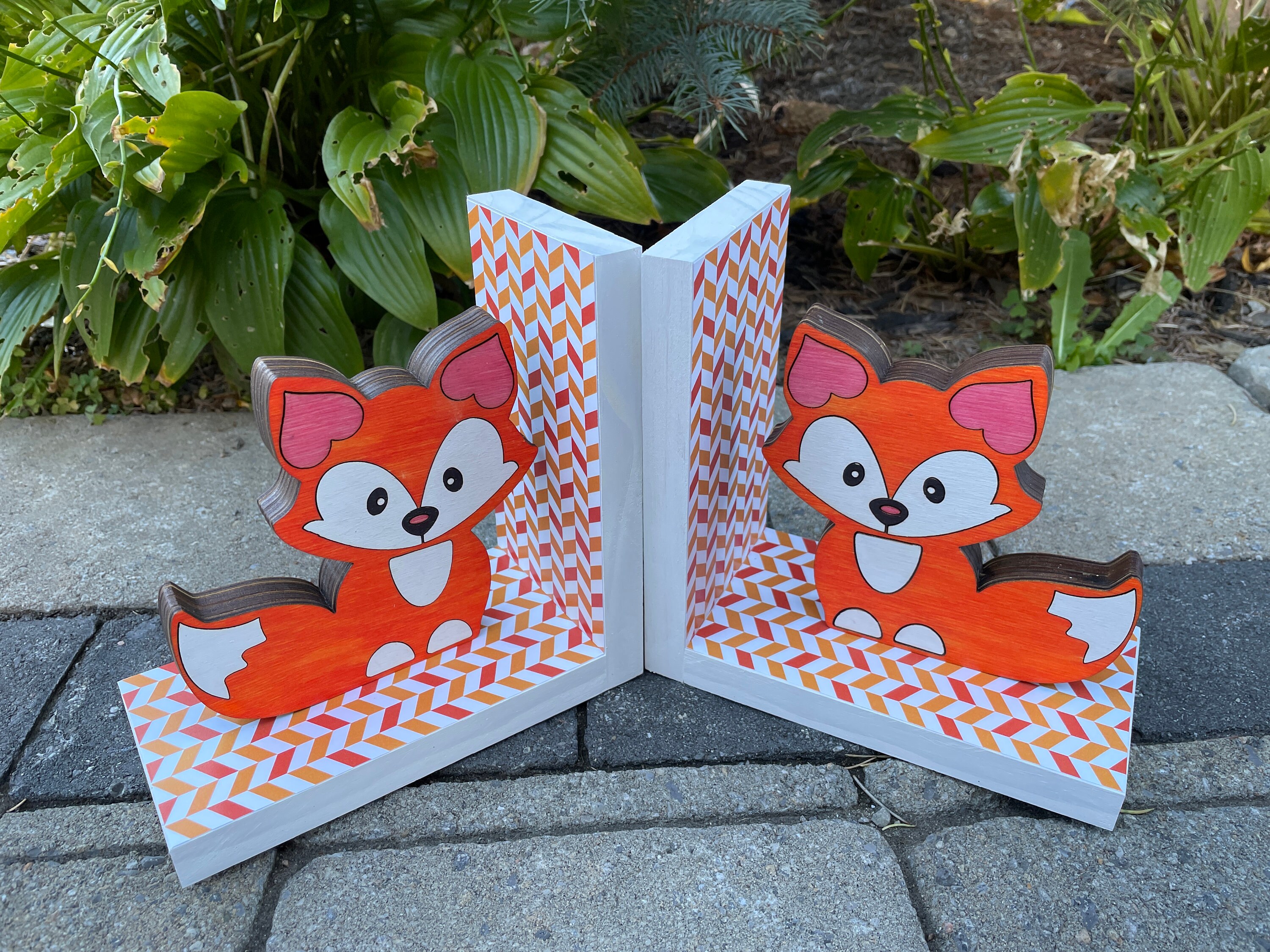 Baby Fox Bookends Woodland Nursery Decor Baby Shower Gift Etsy Canada