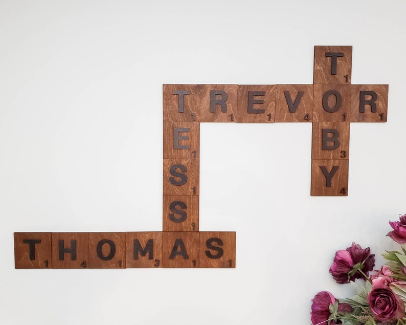 Scrabble Wall Art Puzzle Format Home Decor Personalized Etsy Canada
