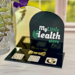 Dual Arch 2 Panel NFC Sign, Trade Show Nfc Display, Modern Business Logo, Social Media Tap Sign