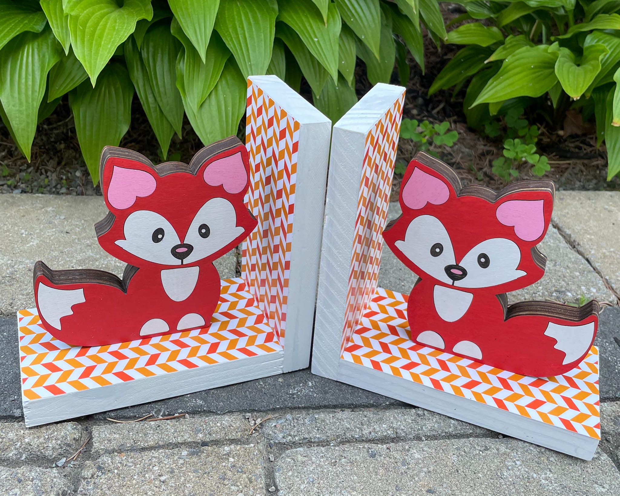 Baby Fox Bookends Woodland Nursery Decor Baby Shower Gift Etsy Canada