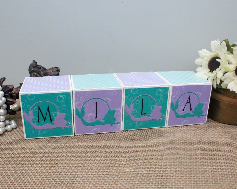 Mermaid Baby Gift Baby Name Sign Mermaid Baby Shower Gift Etsy