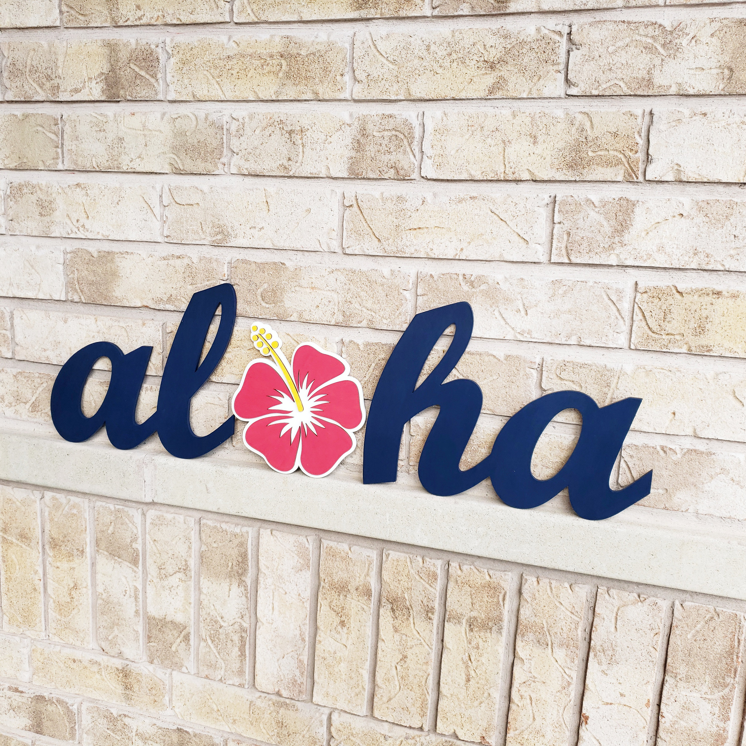 Aloha Wood Sign Hawaiian Aloha Sign Hawaiian Room Etsy