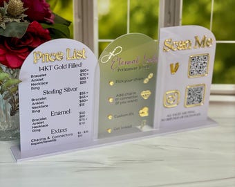 Custom Acrylic QR Code Business Sign: Logo Display, Social Media, Pricing