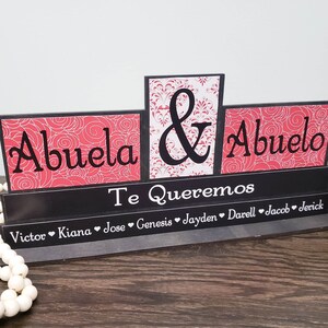 Spanish Grandparents Anniversary Gift from Grandkids, Abuela Abuelo Gift, Spanish Parents Anniversary Present, Grandparents Day Gift