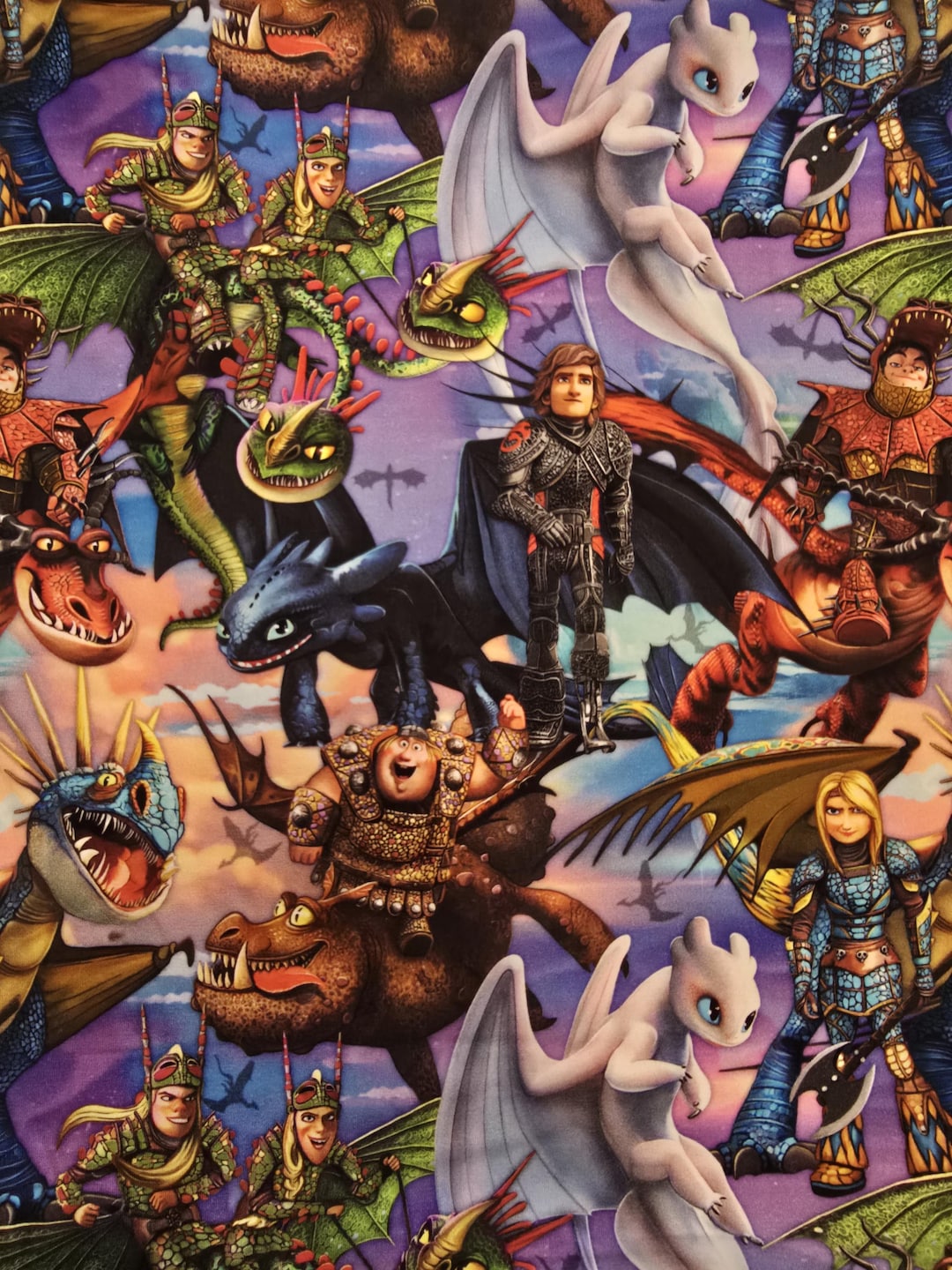 Toothless Stretch HTTYD Toothless Cotton Lycra Fabric 4 Way Stretch BTY - Etsy