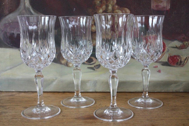 Italian Crystal Wine Glasses RCR 24 Lead Crystal Set of 4 Etsy
