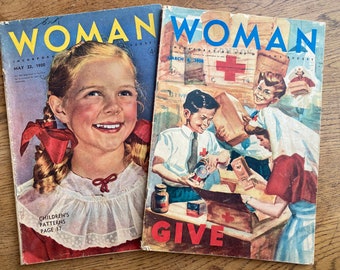 Two Vintage 'Woman' Magazines ~ March 6 and May 22 1950 ~ Australian Magazines ~ Collectable Nostalgia Memorabilia