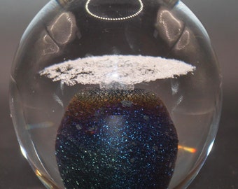 RW Stephan Glass Hand Blown Paperweight 1994, Dichroic Art Glass