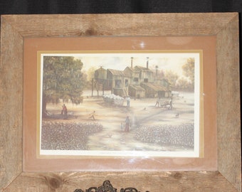 B Cummings 1985 Farmhouse Folk Art Print Limited Edition 1/2000