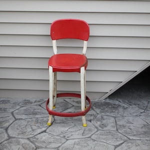 Vintage Childs Chair Booster Seat Cosco MCM Hairpin Legs