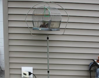 BirdCage with Cast Iron Floor Stand