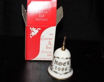 Currier and Ives Christmas Bell By Gorham 1986