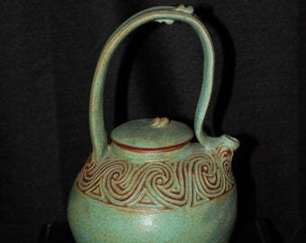 Unusual Shape TeaPot Signed by Artist