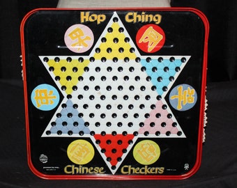 Hop Ching Chinese Checkers Metal Board, Serving Tray