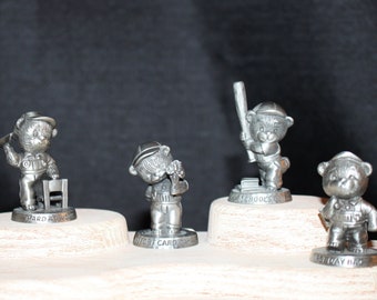 Avon Benjamin Bearington Set of 4 Pewter Figurines