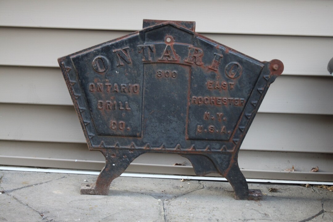 Cast Iron Ontario Drill Sign, Grain Drill, East Rochester, Drill Seeder Etsy