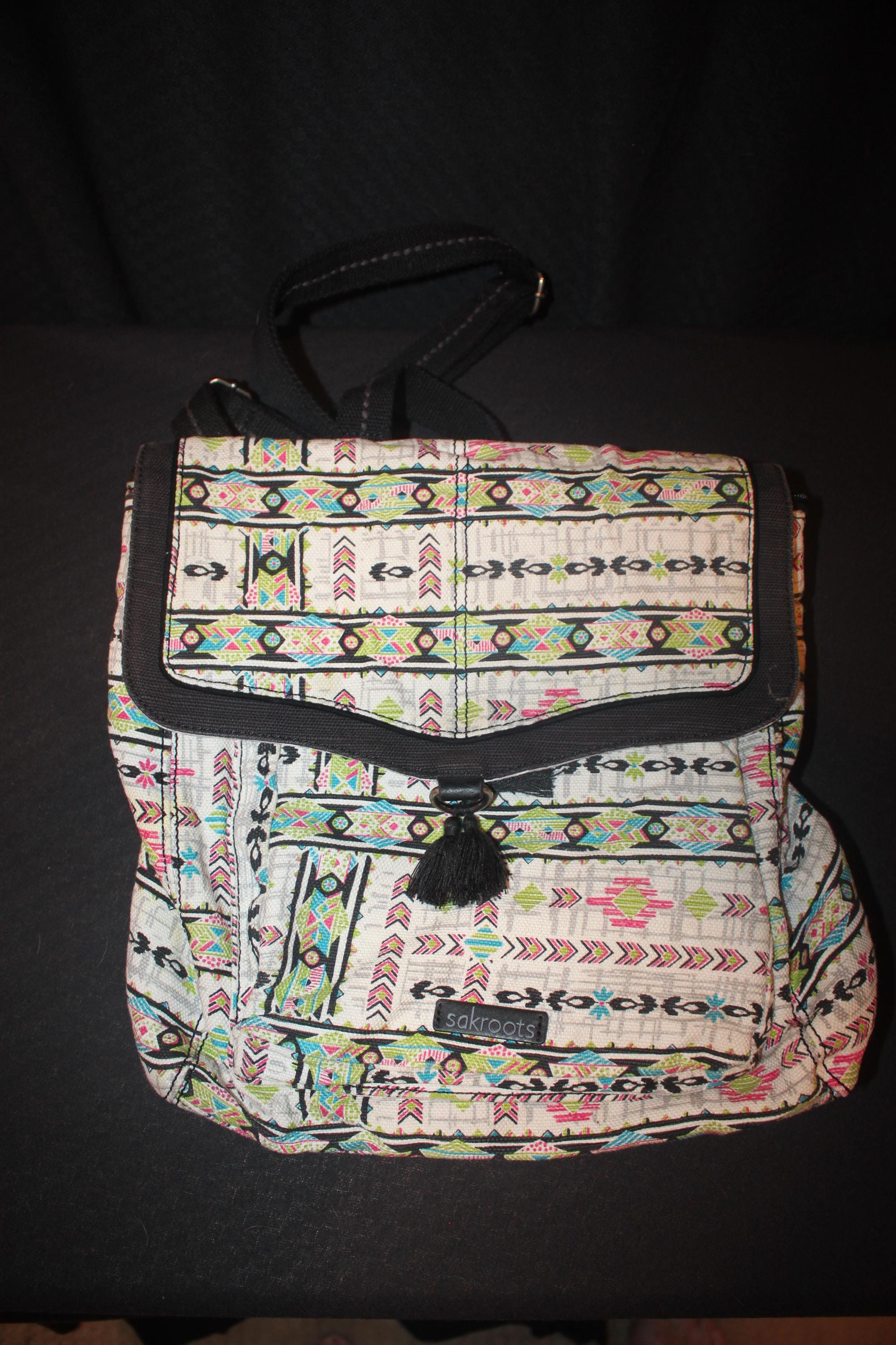 NWOT Sak Roots Canvas Multicolor Patterned Backpack Sakroots Artist Circle Flap Backpack - Shoplifestyle main image 4