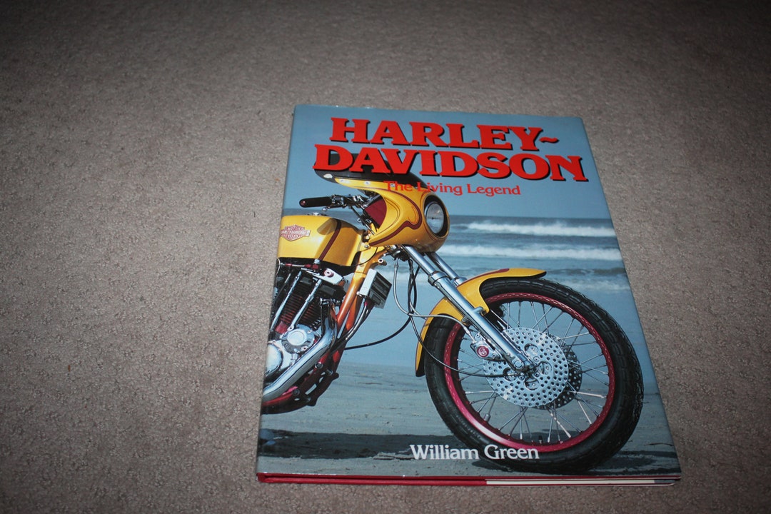 harley-davidson-the-living-legend-by-william-green-1991-etsy