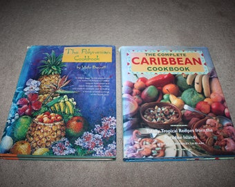 Pair of Island Cookbooks, Caribbean, Polynesian