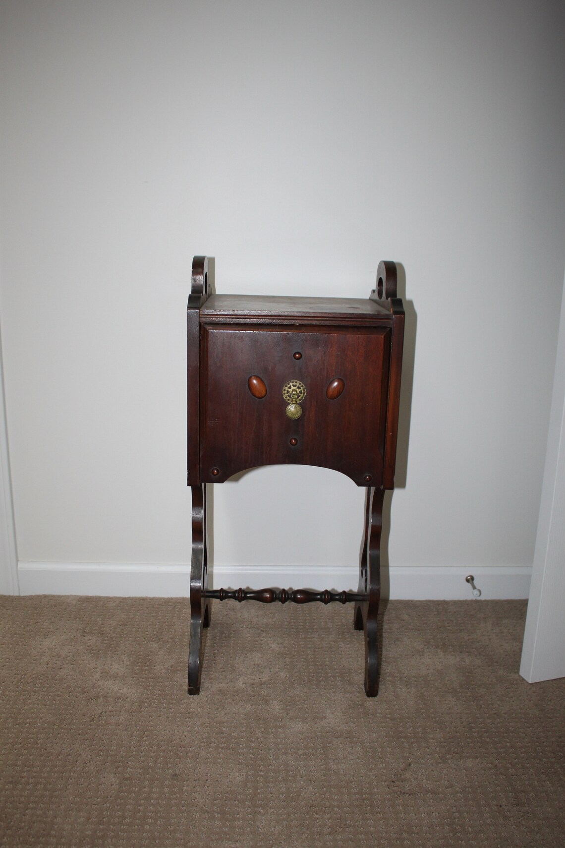 Copper Lined Humidor Smoking Stand Cigar Side Table Etsy