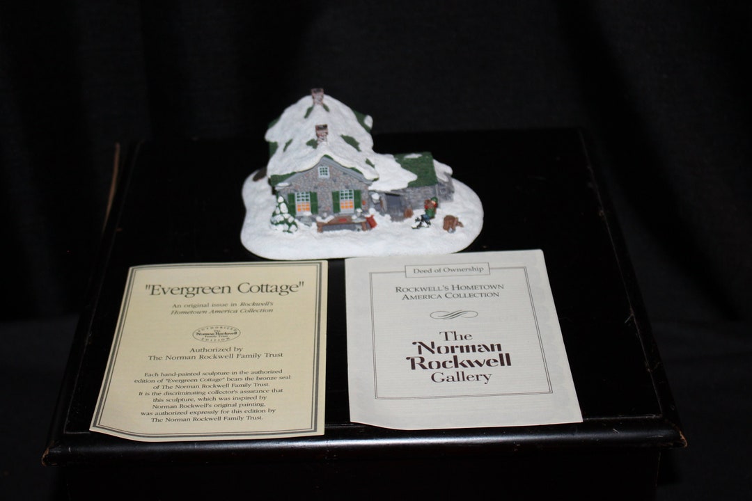 Evergreen Cottage, Norman Rockwell Village Building 1992, Numbered
