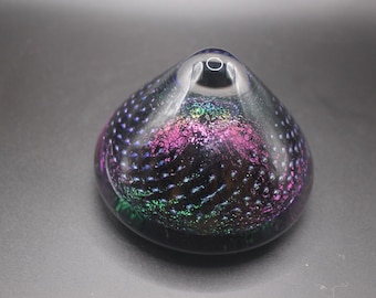 HL Murat Art Glass Conical Hand Blown Paperweight 1995