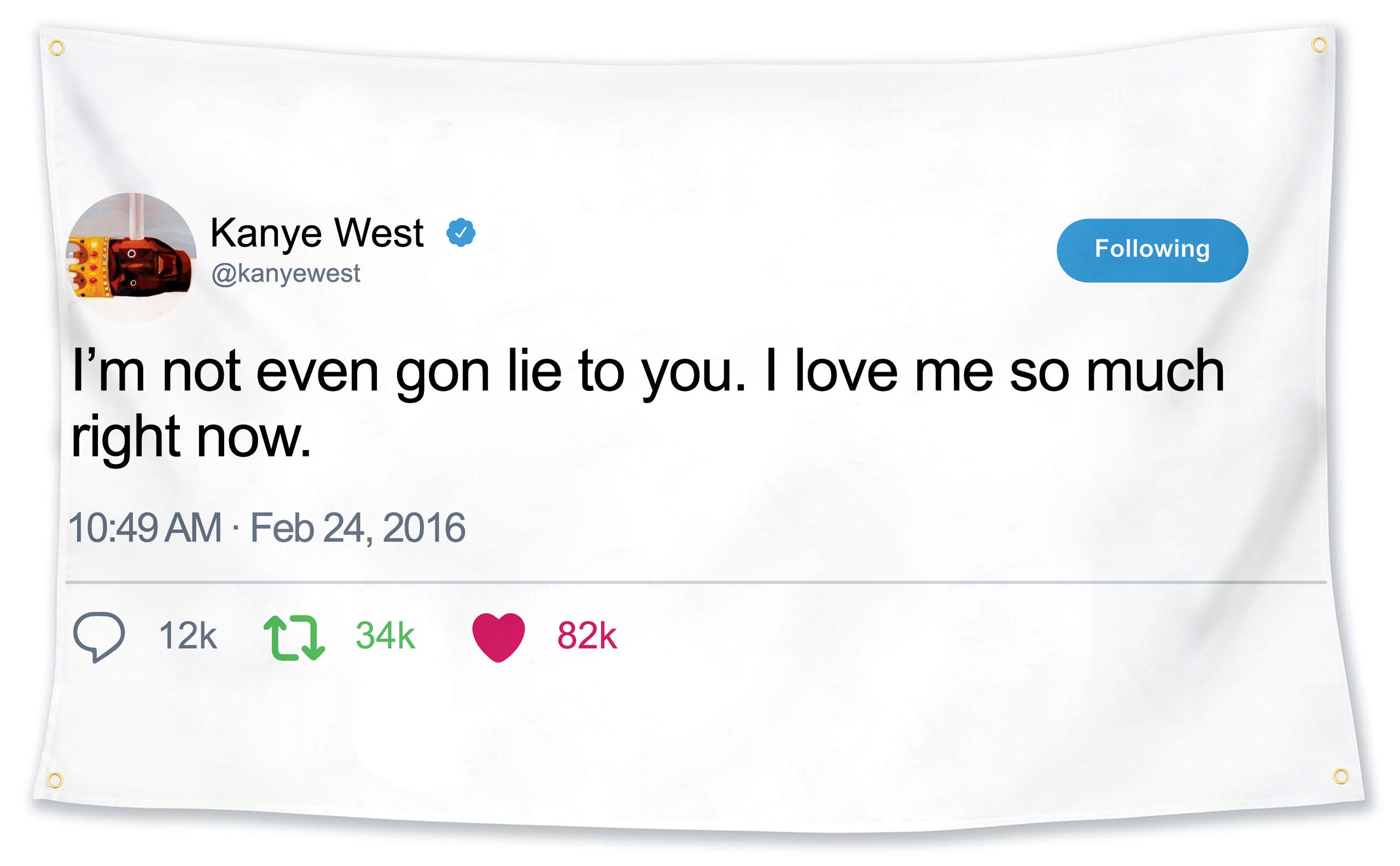 Kanye West Tweet Quote Wall Tapestry 3x5 Feet College Dorm | Etsy