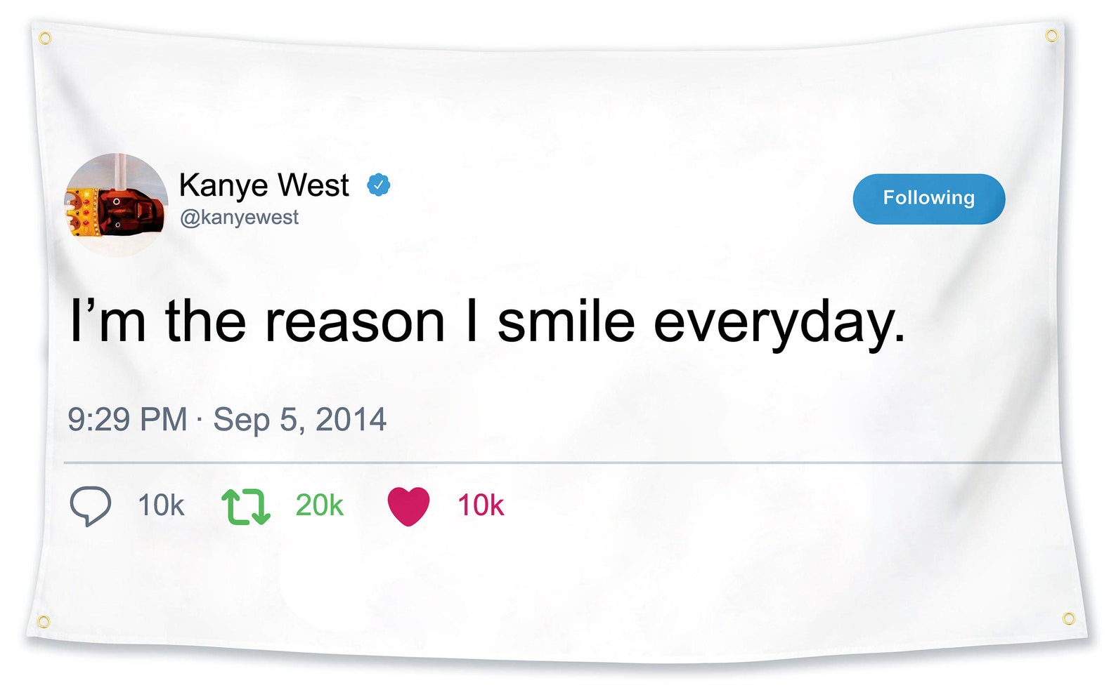 Kanye West Tweet Quote Wall Tapestry 3x5 Feet College Dorm | Etsy