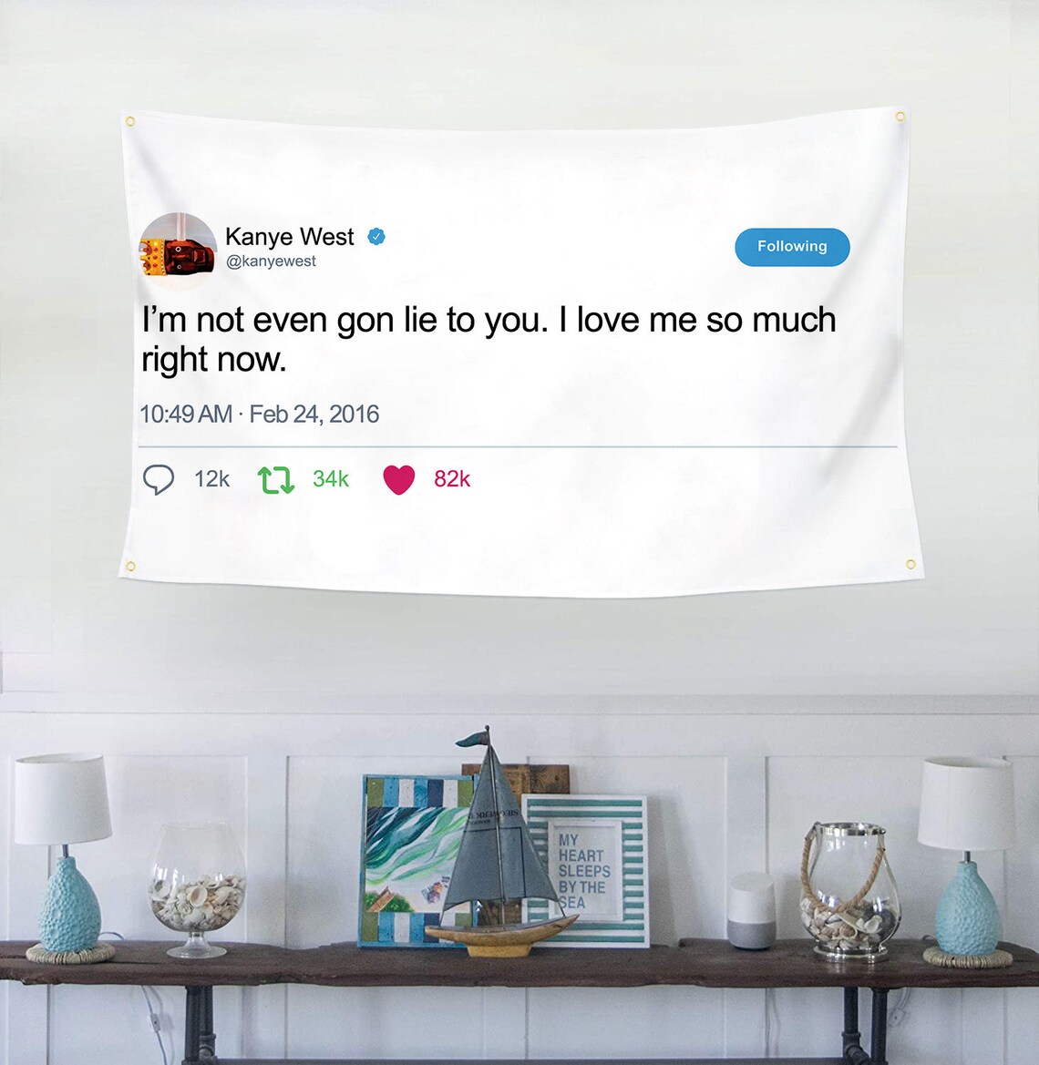 Kanye West Tweet Quote Wall Tapestry 3x5 Feet College Dorm | Etsy