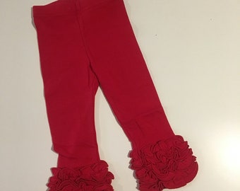 red infant leggings