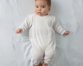 Paty White Long Sleeve Romper