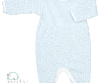 Paty Blue Long Sleeve Romper