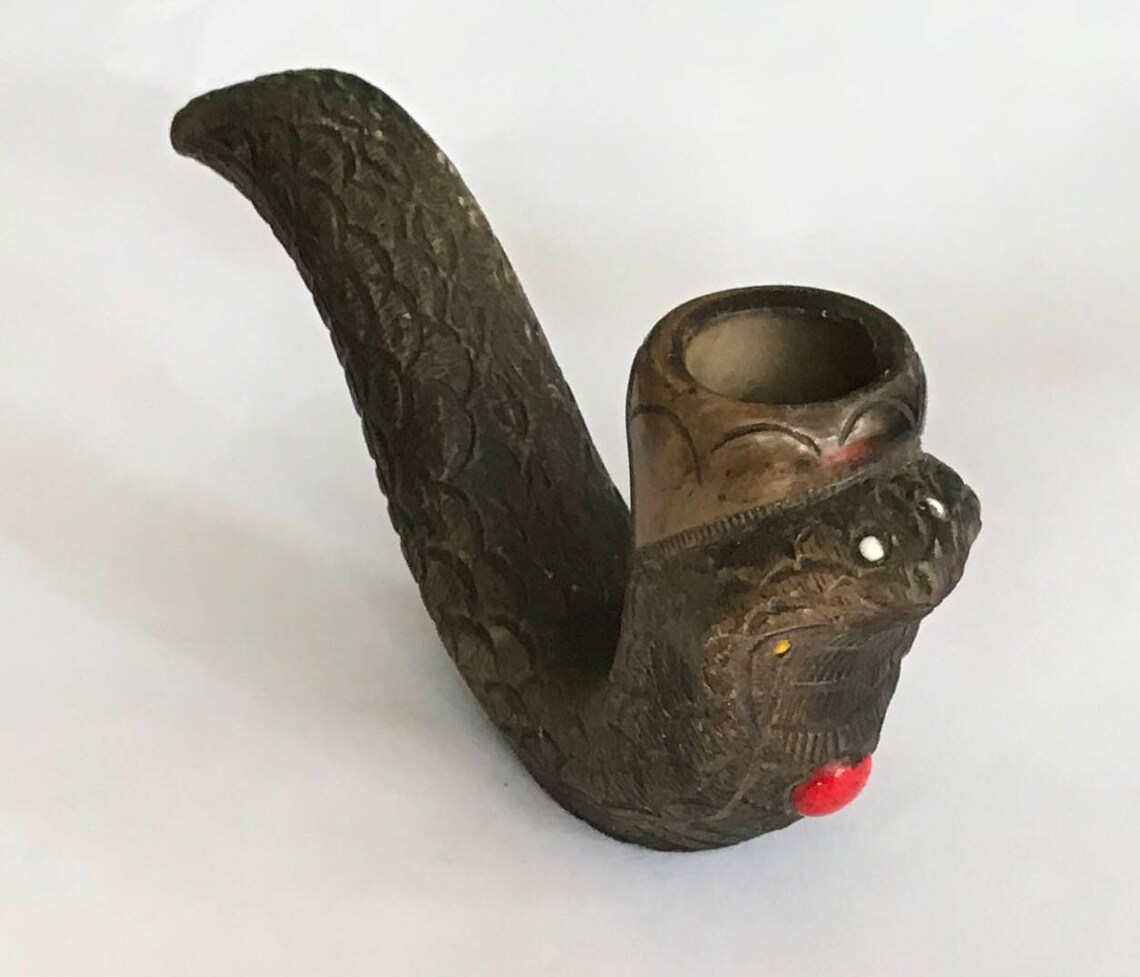 Antique Clay Smoke Pipe Etsy