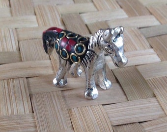 Turquoise Coral Horse Incense Holder