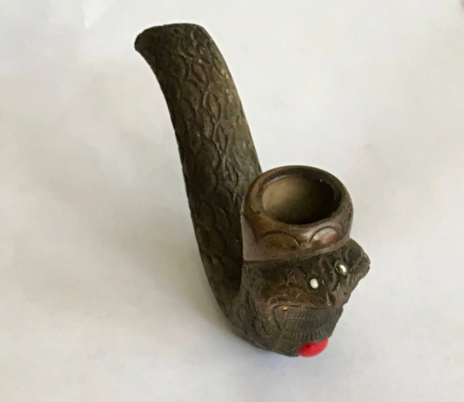 Antique Clay Smoke Pipe Etsy