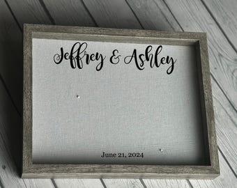 Personalized Couple Shadow Box – Custom Name & Date | Wedding Anniversary Keepsake | Sentimental | Thoughtful