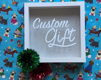 Custom Shadow Box | Personalized 10x10 or 14x11 Keepsake | Unique Gift for Weddings, Anniversaries, Birthdays & More