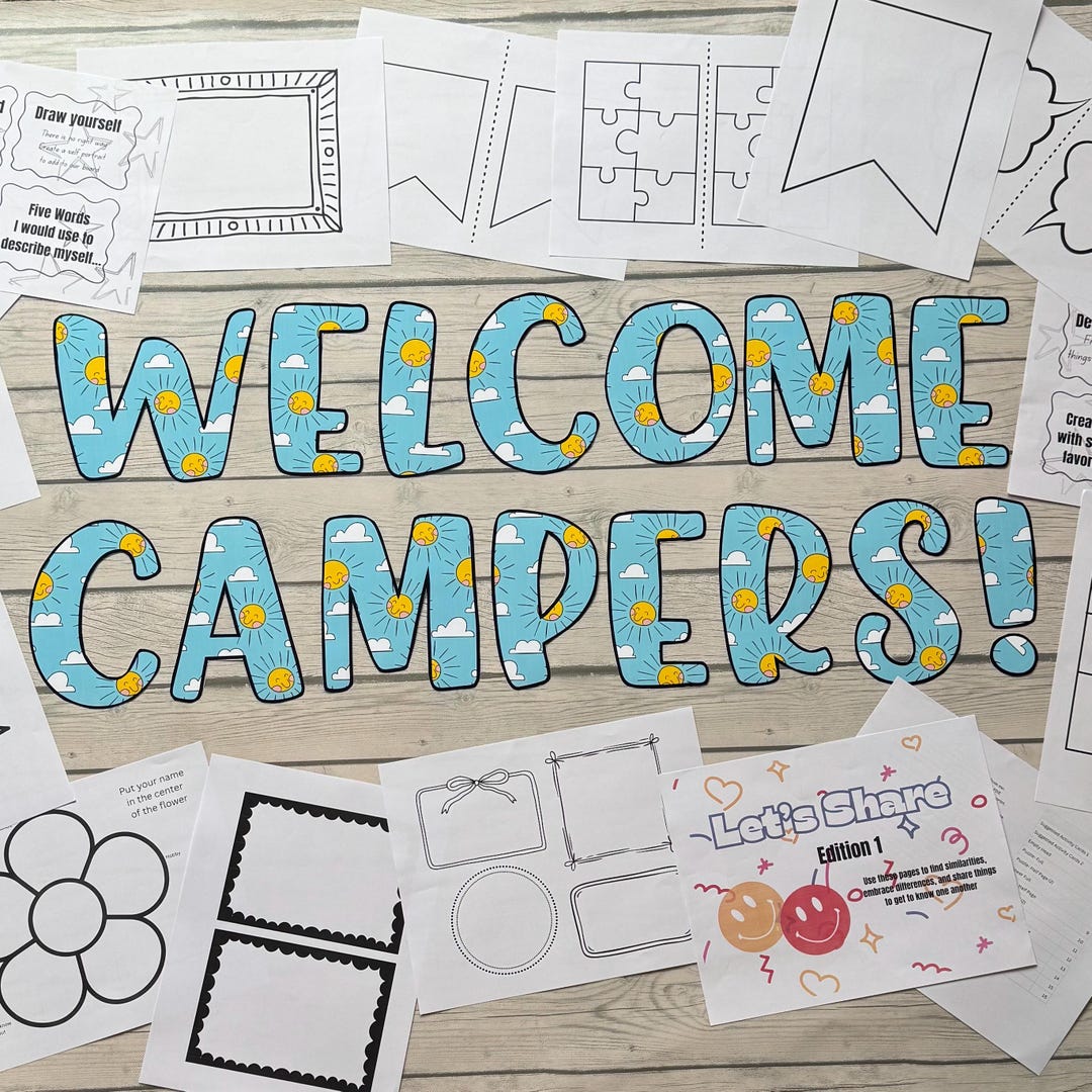 Summer Camp Bulletin Board Kit | All Summer Display | Open-ended Camp ...