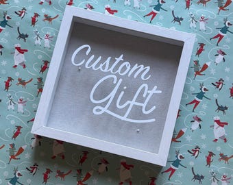 Custom Shadow Box | Personalized 10x10 or 14x11 Keepsake | Unique Gift for Weddings, Anniversaries, Birthdays & More